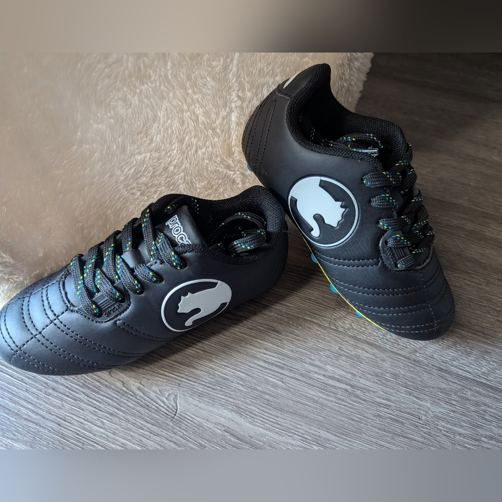Black Kids Puma Soccer Shoes